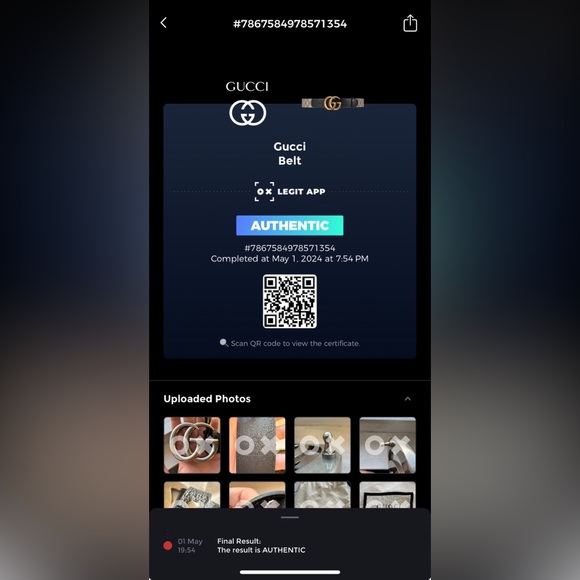 Gucci Authentic Unisex GG Marmont Black Leather Wide Belt Brass Buckle, Sz 80/32 - Picture 15 of 15